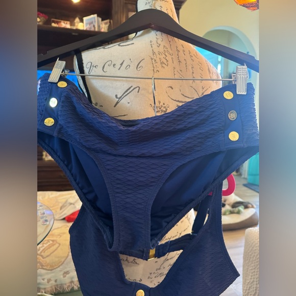 Bleu Bailey 2 piece suit great shape med-large ! - Picture 7 of 8